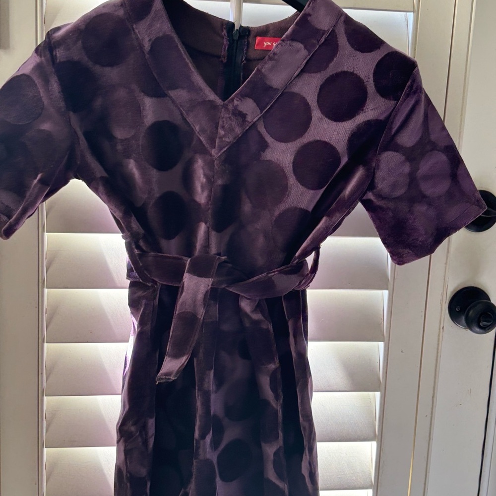 For you ‎ Purple Polka Dot Jumpsuit small chest 36 in